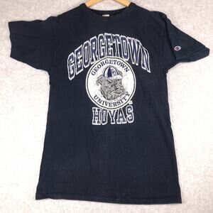 Vintage 80s Champion Georgetown University Hoyas T-Shirt Mens Medium Made In USA
